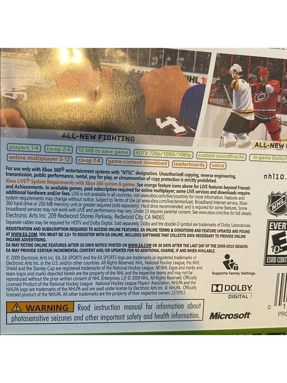 EA Sports, NHL 10, Xbox 360, hockey, video game, sports, tested